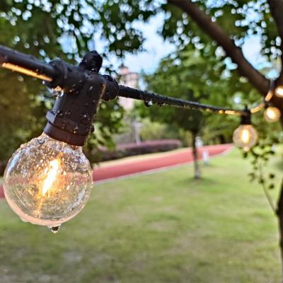 China All holiday Heavy Duty For EU market E12 G40 Patio Lights Waterproof Festoon String Lights for sale