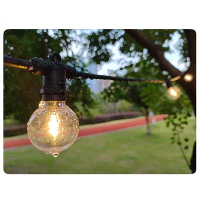 China All holiday G40 Globe Patio Lights E12 Flat Socket Waterproof Connectable Festoon String Lights for sale