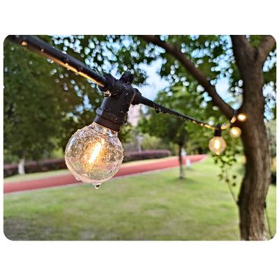 China All holiday IP65 Waterproof Outdoor 25FT 50FT G40 Led Backyard Patio Decorative Garland Wedding Led Edison bulb String Lights for sale