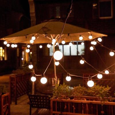 China G50 string lights IP65 christmas Milky Ball String Light LED Warm Garland decorations Clear globe warm white led festoon lights G50 bulb for sale