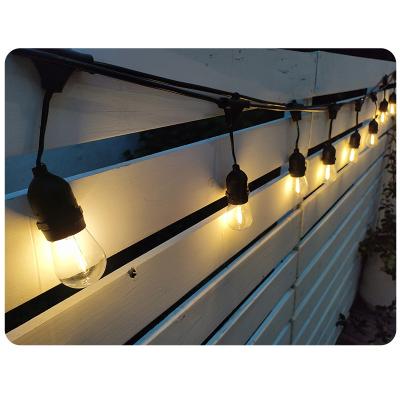 China All holiday Commercial Grade 10m 15m 48ft IP65 Waterproof Flexible Hanging Fixed Sockets E26 E27 Perfect Patio RGB LED String Light for sale