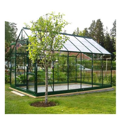 China Easily Assembled Aluminum Houses Sell Low Cost Small Mini Frame Garden Greenhouses Green House Commercial Used Glass Greenhouse for sale