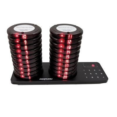 China JIANTAO New Design Restaurant Waiter Calling System Coaster Paging System Vibration Wireless Coaster Pager Restaurant Pagers for sale