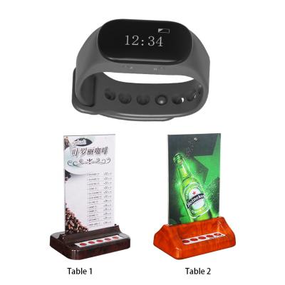 China Waterproof Wristband Watch Restaurant Cafe Hospital Fast Food Guest Paging System Wireless Wrist Pager Watch Vibrating Pager for sale