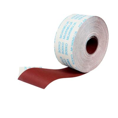 China Polishing wood and stainless steel aluminum ox Abrasive Sanding paper Roll 65m*10cm soft sanding paper roll for polishing wood and wall for sale