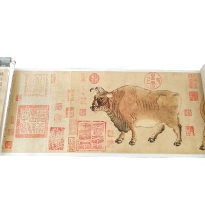 China Cheap Custom Chinese Antique Print Silk Fabric Classical Hot Selling Painting Art for sale