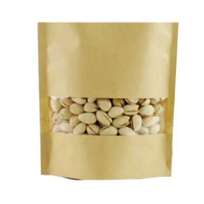 China Economical Food Custom Design Open Window Brown Kraft Food Paper Bags Food for sale