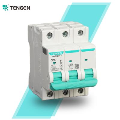 China TENGEN Load Center 15 amp pole 3 single phase 20 amp 35a mcb thermal main circuit breakers 6kA for sale