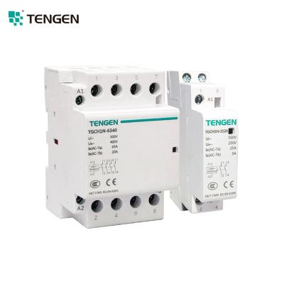 China Tengen Brand 24V 48V 110V 220V 16A 20A 25A 32A 40A 63A AC Contactor TGCH1N-1620 AC230V for sale