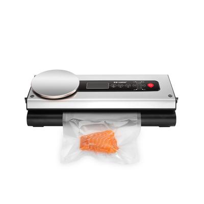 China Commercial Modern Compact Vacuum Sealer Machine for Food Preservation with Scale Tray, Build-inside Cutter, Dry Moist Food Modes for sale