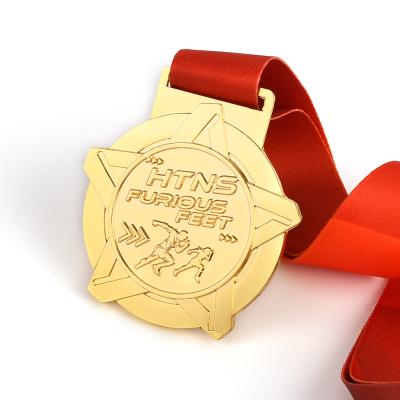 China custom color 3d sports medals from Europe manufacture supplier marathon race metal award finisher running medallion running medal for sale