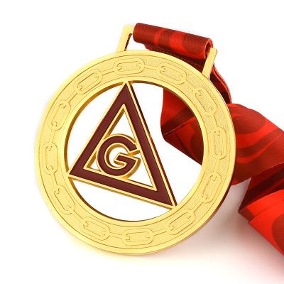 China America Manufacture China Wholesale Cheap Custom Hollowed Medal Gold Plated Souvenir Metals Sports Awards Medal And Trophy for sale