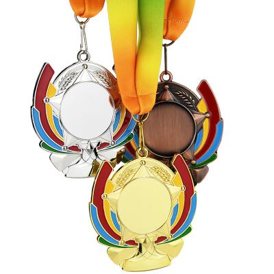 China Worldwide Wholesale Drop Shipping Blank Medals Generic For Any Competition Football Boxing Marathon Medal Trophy School Sports Game Medals for sale