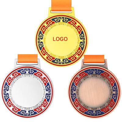 China Global Factory Wholesale Price Custom Design Your Own Blank Award Medal With Neck Ribbon Winner Medals Sports Competition Prize for sale