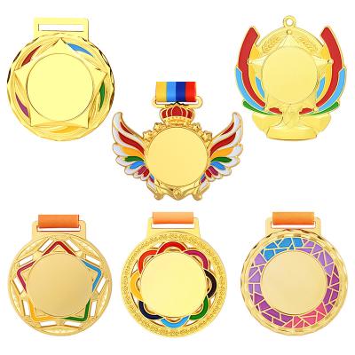 China Wholesale Europe Metal Medal 1Pcs Zinc Alloy Blank Generic Medals For Any Competition Marathon Soccer Match Trophy for sale