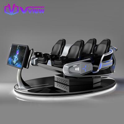 China Vview Amusement Ride 360 Motion Cinema 9D Virtual Reality Arcade Machine 4 Player Seats VR Simulator à venda