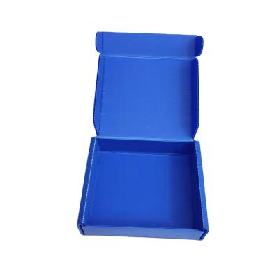 China Recyclable Blue Waterproof Hollow Board Carrying Turnover Box Seafood, Fruit and Meat Waterproof Fresh-keep Plastic Box for sale