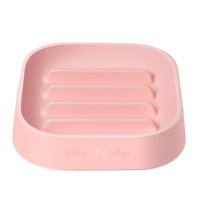 China Non-automatic Dog Food Bowl Slow Cat Bowl Teddy Bear Food Bowl PP Resin Dog Bowl Cat and Dog Shared Anti-Clog Bowl for sale