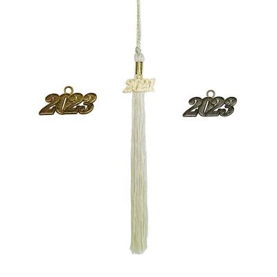 China Wholesale School White Solid Pearl Graduation Tassels 2023 2023 Graduation Tassels for sale