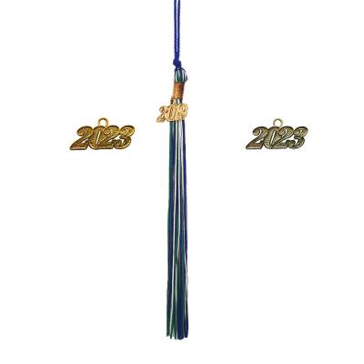 China Mobile Phone Forest Green/Royal Blue/White Multicolor School Graduation Tassel Graduation Grade Tassels for sale