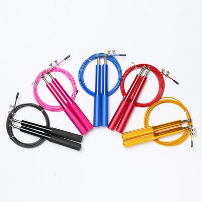 China Adjustable Steel Wire Aluminum Speed ​​Handle Fitness Length Jumping Jump Rope for sale