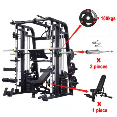 China Universal Gym GYM Bearings Smith Machin Multi Function Station Strength Training Equipment Exercise Machines Smith Rack for sale