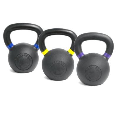 China HIKER Durable Gravity Cast Black Powder Coated Kettlebell for sale