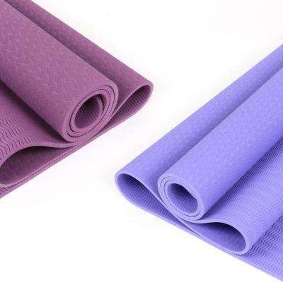 China Comfortable Household Sports Custom Workout Fitness Exercise Gym Thick Tape Yoga Mat Eco-Friendly With Strap for sale