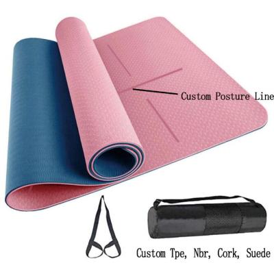 China Other Custom Thick Tape Eco-Friendly Tapete Yoga Mat Matt Yogamat Yogamatte Yoga Mat Sports Workout Pilates Fitness Exercise Gym for sale