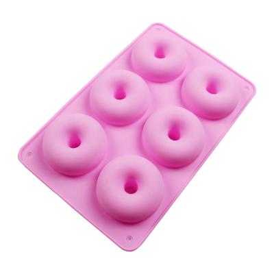 China Free Shipping Viable Free Shipping 6 Cavity Stick Silicone Donut Mold Non For Donuts Cake Cookie Silicone Donut Molds Random Color for sale