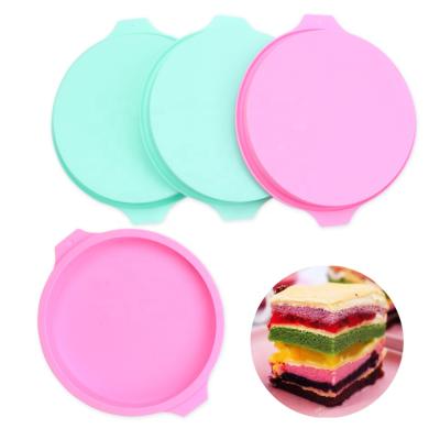 China Viable Free Shipping Silicone Mold For 8 Inch Round Layer Cake Pan Pizza Pastry Cake Bread Tool Cake Decorating DIY Birthday Baking Pair for sale