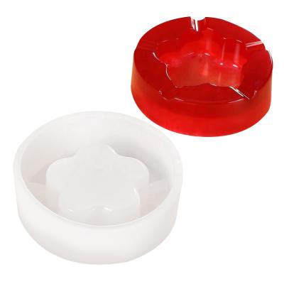 China Europe DIY Plum Blossom Epoxy Resin Ashtray Mold Casting Mold Heat Resistant Mold Jewelry Ashtray Resin Ashtray Making Tools for sale