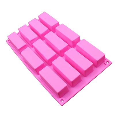 China Sustainable Free Shipping Rectangle Silicone Molds For Handmade Soap Cake Bread 9 Holes Chocolate Bar Molds for sale