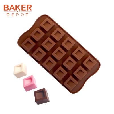 China Viable Shape Silicone Mold Square Ice Cube Tray Cake Decorating Molds for sale