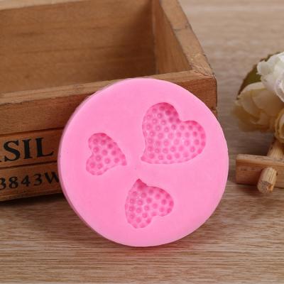 China Viable Heart Silicone Mold For Resin 3 Size Love Cake Decoration Molds Silicone Chocolate Molds Handmade Craft Mold for sale