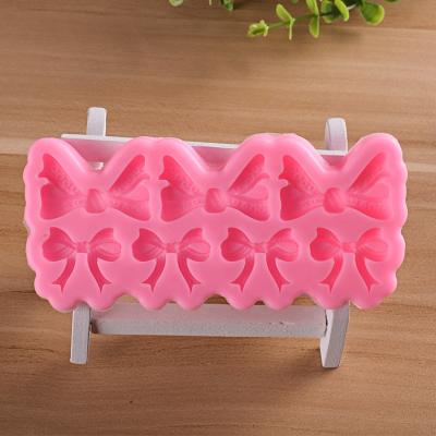 China Viable Bow Silicone Fondant Mold Cute Bow Shaped Cake Decorating Mold Silicone Chocolate Molds for sale