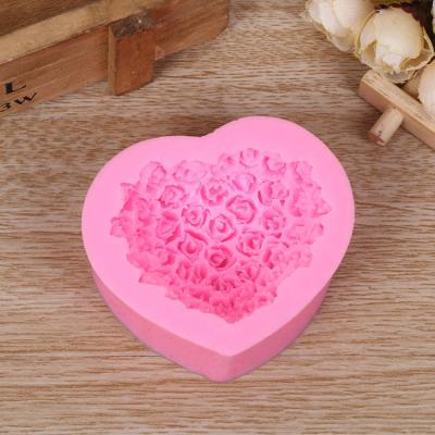 China Sustainable Silicone Mold For Handmade Soap DIY Cake Decorating Molds Like Little Rose Fondant Silicone Mold for sale