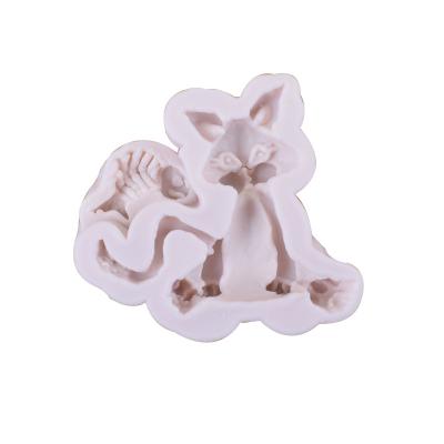 China Viable Fox and Fish Silicone Mold Chocolate Candy Animal Cake Decorating Molds Plaster Clay Molds for sale