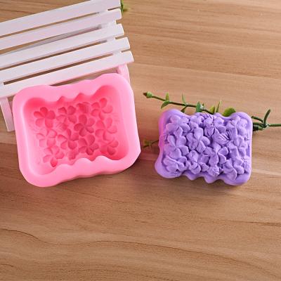 China Viable Silicone Mold For Soap Gardenia Shape Candle Resin Gypsum Mold Cake Decorating Tool DIY Resin Cake Topper Mold for sale