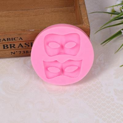 China Viable Party Carnival Mask Shape Silicone Mold For Cake Decorating Resin Silicone Mold Plaster Clay Molds for sale