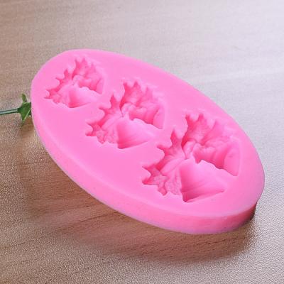 China Viable Kitchen Fondant Bell Christmas Silicone Mold Baking Cake Decorating Molds for sale