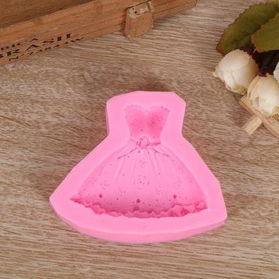 China Viable Skirt Shaped Silicone Cake Mold Bakeware SugarCraft Chocolate Silicone Fondant Baking Cake Decorating Tools for sale