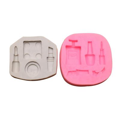 China Viable Perfume Lipstick Fondant Silicone Mold Chocolate Cake Decorating Molds Plaster Epoxy Resin Mold for sale