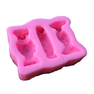 China 3 Large Viable Candy Soap Fondant Silicone Mold DIY Chocolate Cake Decoration Jelly Clay Mold for sale