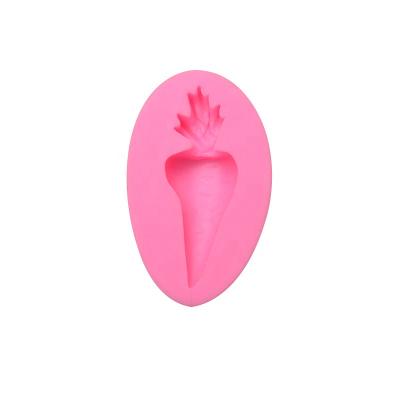 China Viable Carrot Shape Fondant Silicone Mold DIY Chocolate Candy Cake Decorating Mold Plaster Epoxy Molds for sale