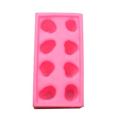 China Sustainable Strawberry Fondant Mold Cake Decorating Chocolate Mold Fruit DIY Plaster Handmade Soap Candle Aromatherapy Molds for sale