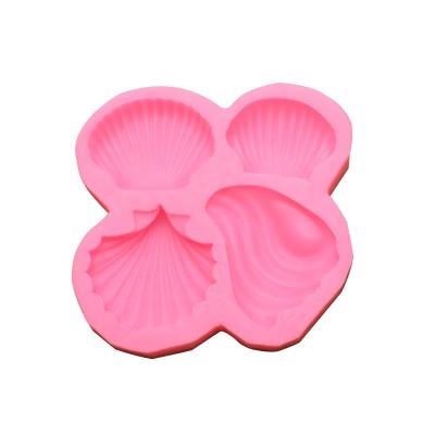 China Viable Shell Ocean Fondant Silicone Molds Chocolate Candy Cake Decorating Tool DIY Plaster Epoxy Resin Mold for sale