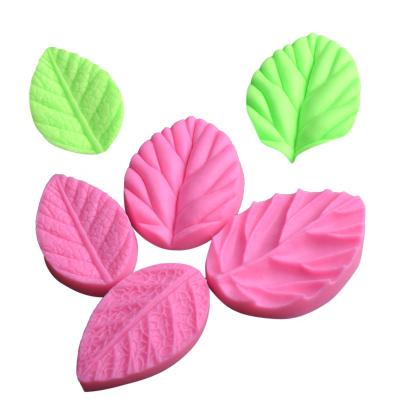 China Viable Chocolate Candy Clay Molds Cake Border Silicone Petal Leaf Fondant Mold Gumpaste Cake Decorating Tools for sale