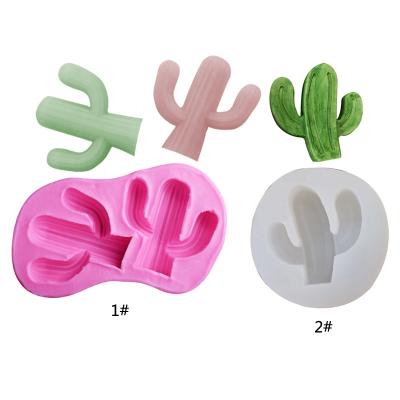 China Viable Cactus Silicone Mold Sugarcraft Chocolate Candy Cake Decorating Tools Cupcake Topper Fondant Molds for sale