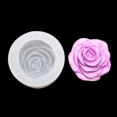 China Viable Flower DIY Rose Silicone Fondant Mold Big Chocolate Cake Decoration Molds Handmade Large Flower Soap Epoxy Candle Mold for sale